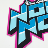 Nom Nom Neon Blue Sticker