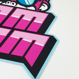 Nom Nom Neon Pink Sticker