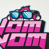 Nom Nom Neon Pink Sticker