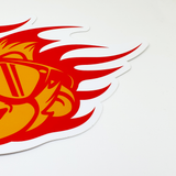 Flaming Monky Orange / Red Sticker