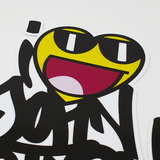 I Love John Action Sticker