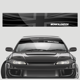 ML Union Jack Flag Gloss Stealth Black Sunstrip